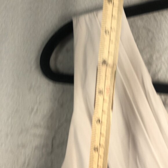 Vivian Diamond Formal Dress Womens 18 Gray Maxi Wedding Ruched Event Occasion - Picture 4 of 16